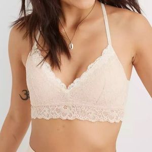 Aerie! Real Happy Wireless Lightly Lined Lace Bra